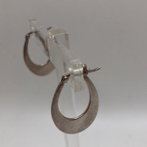 Hoop Earrings Silver Vintage - Picture 4 of 9